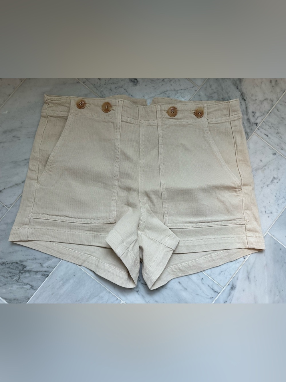 Pilcro The Kit High-Rise Utility Shorts. Size 28
